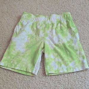 365 Kids GIRLS Green White Tie Dye Long Shorts With Pockets Size 4